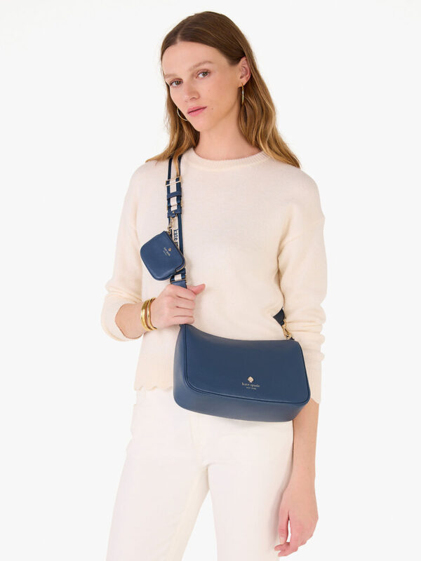 [Pre Order]- Kate Spade Emma Pebbled Leather Medium Shoulder Bag(Bluestone) - Image 2