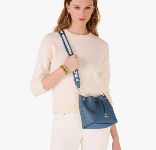 [Pre Order]- Kate Spade Emma Small Bucket Bag (Bluestone) - Image 3