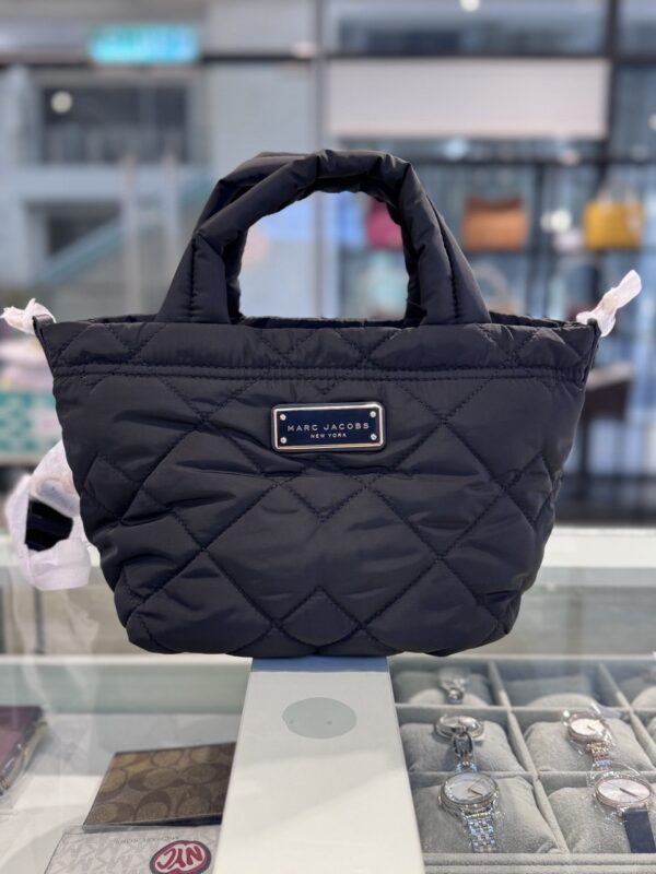 Marc Jacobs Quilted Nylon Mini Tote (Black)