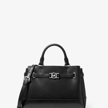 Michael Kors Reed Small Pebbled Leather Satchel (Black)