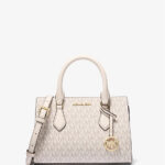 Michael Kors Sheila Small Signature Logo Satchel (Vanilla)