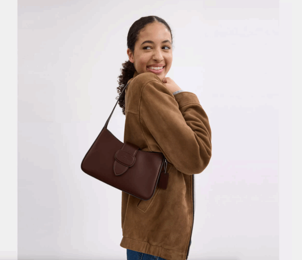 Coach Eliza Shoulder Bag With Zipper Closure (Maple) - Image 2