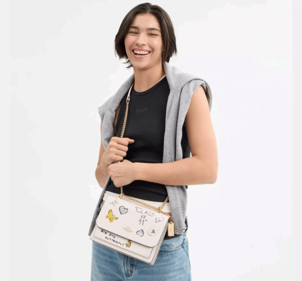 [Pre Order]-Coach Klare Crossbody Bag With Sketch Print (Chalk Multi) LIMITED EDITION - Image 2