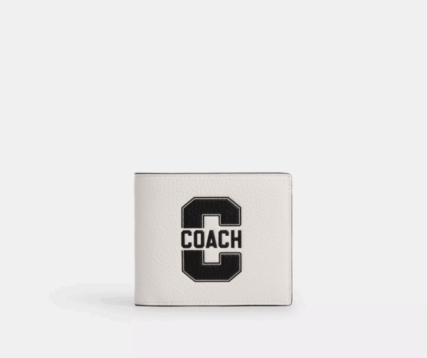 [Pre Order]-Coach 3 In 1 Wallet With Varsity Motif (Chalk)
