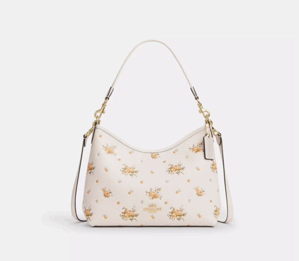 [Pre Order]-Coach Laurel Shoulder Bag With Floral Print (Chalk Multi)