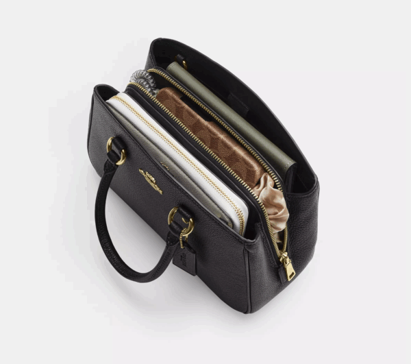 Coach Savannah Small Carryall Bag In Signature Canvas (Walnut Black) - Image 6