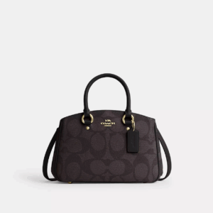 Coach Savannah Small Carryall Bag In Signature Canvas (Walnut Black)