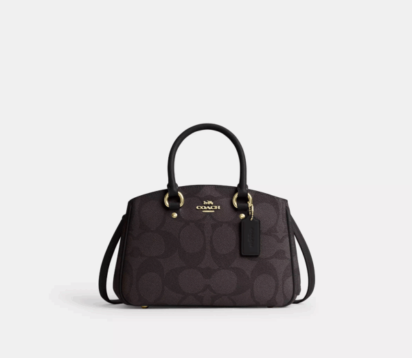 Coach Savannah Small Carryall Bag In Signature Canvas (Walnut Black)