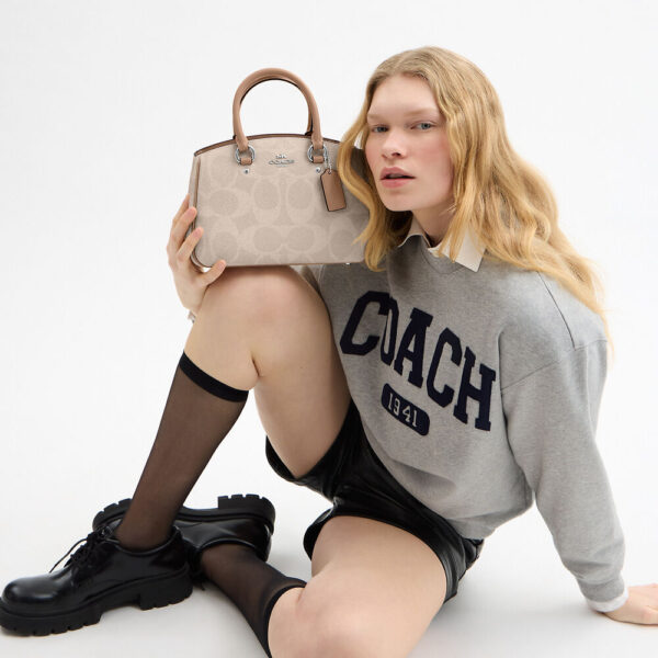 Coach Savannah Small Carryall Bag In Signature Canvas (Sand Taupe) - Image 3
