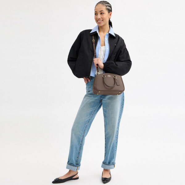 Coach Savannah Small Carryall Bag(Dark Stone) - Image 5