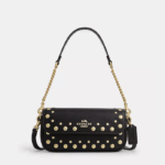 Coach Hailey Flap Bag With Rivets (Black)