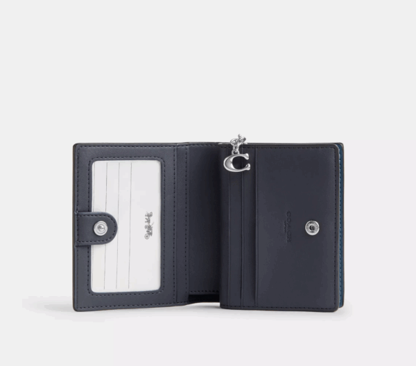 Coach Snap Wallet In Signature Canvas (Denim Blue) - Image 3