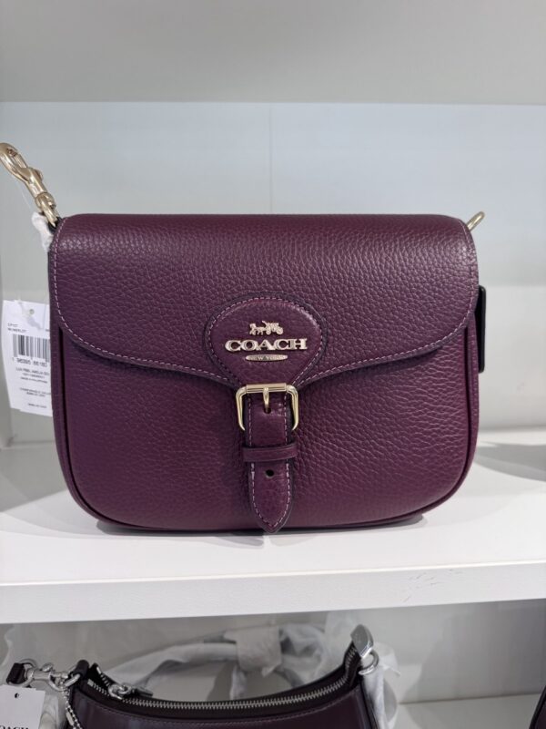 Coach Amelia Saddle Bag (Merlot) - Image 4