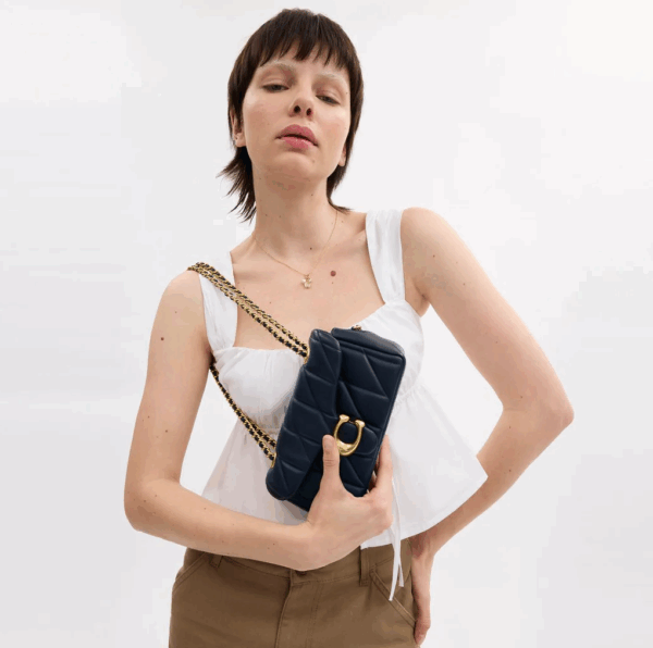 Coach Tabby Shoulder Bag 20 With Pillow Quilting (Dark Navy) Boutique Collection - Image 6