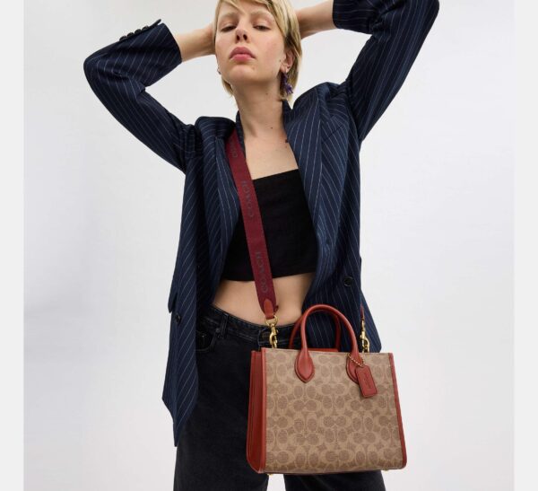 Coach Ace Tote 26 In Signature Canvas (Tan)-Boutique Collection - Image 2