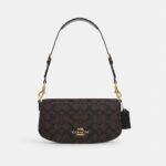 Coach Andrea Shoulder Bag In Signature Canvas (Walnut Black)