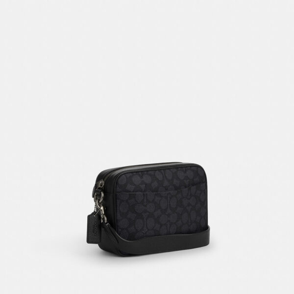 [Pre Order]-Coach Warner Crossbody Bag In Signature Canvas (Charcoal) - Image 4