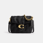 Coach Times Square Tabby Shoulder Bag 17 With Quilting (Black) Boutique Collection