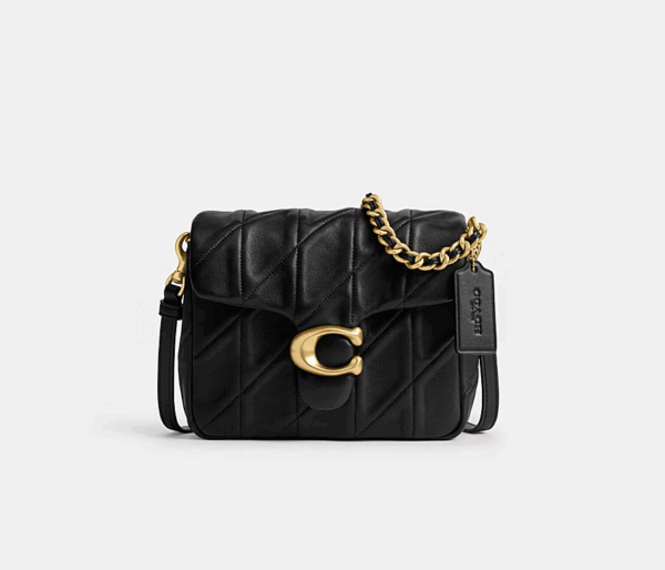 Coach Times Square Tabby Shoulder Bag 17 With Quilting (Black) Boutique Collection