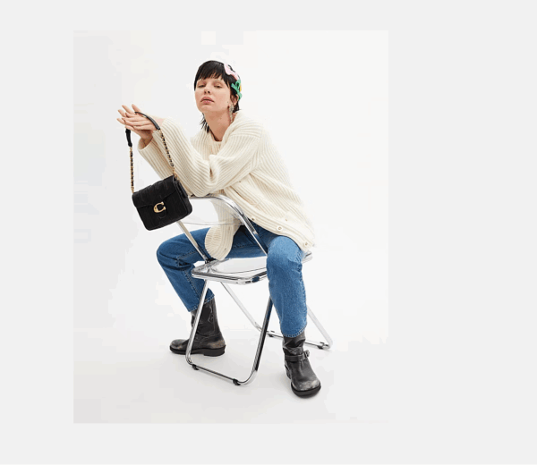 Coach Times Square Tabby Shoulder Bag 17 With Quilting (Black) Boutique Collection - Image 4