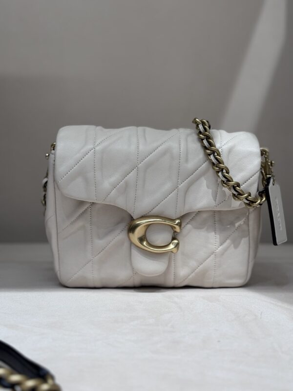 Coach Times Square Tabby Shoulder Bag 17 With Quilting (Chalk) - Image 6