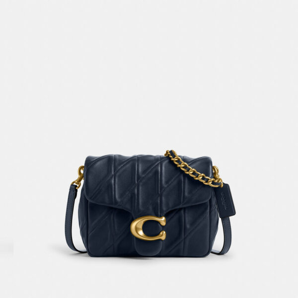[Pre Order]-Coach Times Square Tabby Shoulder Bag 17 With Quilting (Dark Navy) Boutique Collection