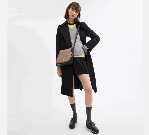 Coach Ellie File Bag In Signature Canvas (Tan) - Image 2