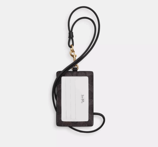 [Pre Order]-Coach Id Lanyard In Signaure Canvas (Walnut Black) - Image 2