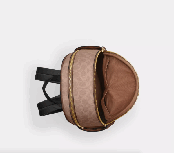 Coach Court Backpack In Signature Canvas(Tan Brown) - Image 4