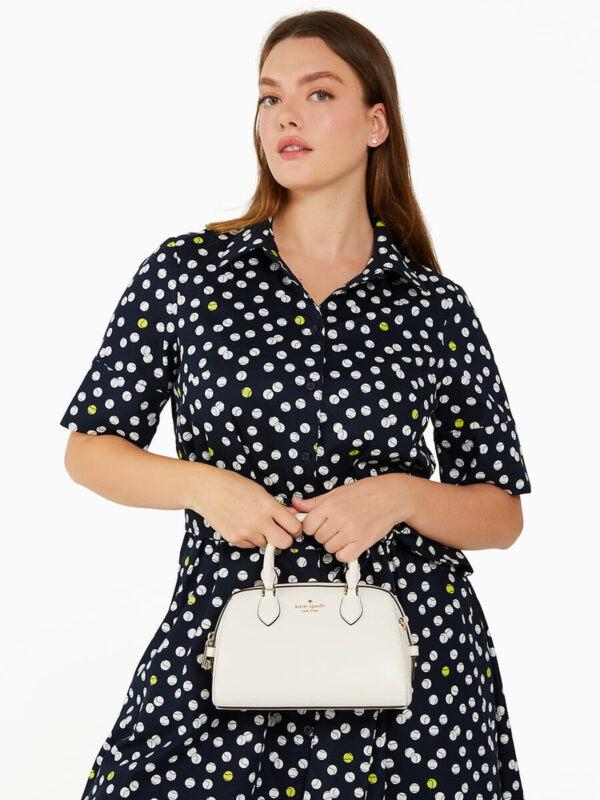 [Pre Order]-Kate Spade Madison Saffiano Leather Duffle Crossbody (Parchment) - Image 4