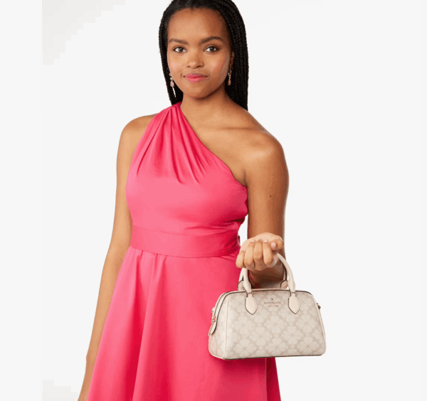 Kate Spade Spade Flower Small Dolly Duffle (Dark Beige) - Image 5