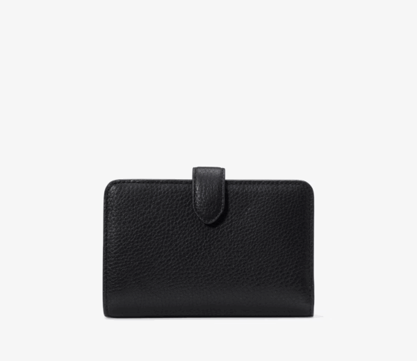 Kate Spade Lena Pebbled Leather Medium Compact Bifold Wallet (Black) - Image 3