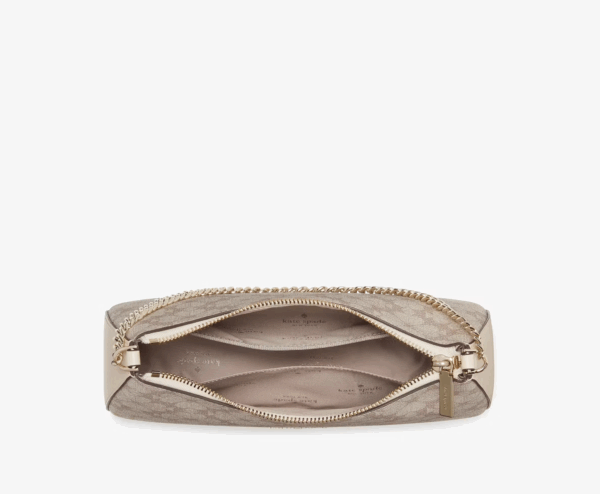 Kate Spade Signature Spade Flower Medium Convertible Crossbody (Dark Beige) - Image 4
