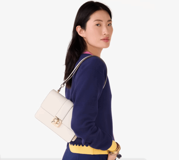 Kate Spade Phoebe Turnlock Flap Shoulder Bag (Meringue) - Image 5