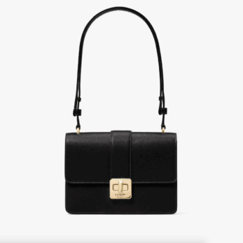 Kate Spade Phoebe Turnlock Flap Shoulder Bag (Black)