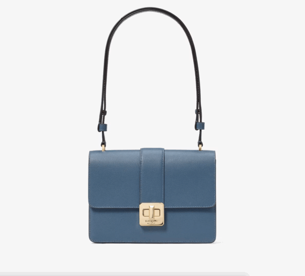 Kate Spade Phoebe Turnlock Flap Shoulder Bag (Bluestone)