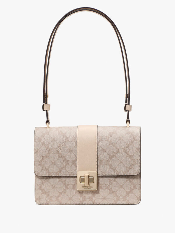 Kate Spade Spade Flower Small Shoulder Bag (Dark Beige)