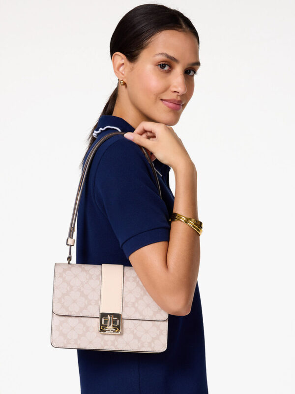 Kate Spade Spade Flower Small Shoulder Bag (Dark Beige) - Image 4