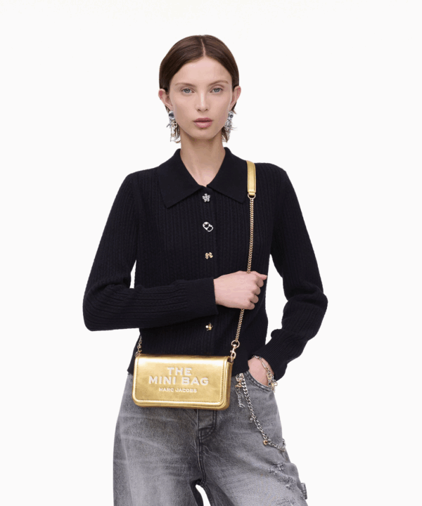 [Pre Order]-Marc Jacobd The Metallic Leather Chain Mini Bag (Gold) - Image 4