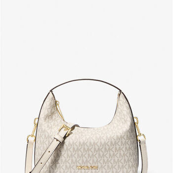 Michael Kors Ember Small Signature Logo Messenger Bag (Cream Multi)