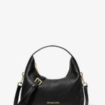 Michael Kors Ember Small Pebbled Leather Messenger Bag (Black)