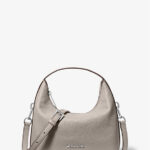 Michael Kors Ember Small Pebbled Leather Messenger Bag (Pearl Grey)