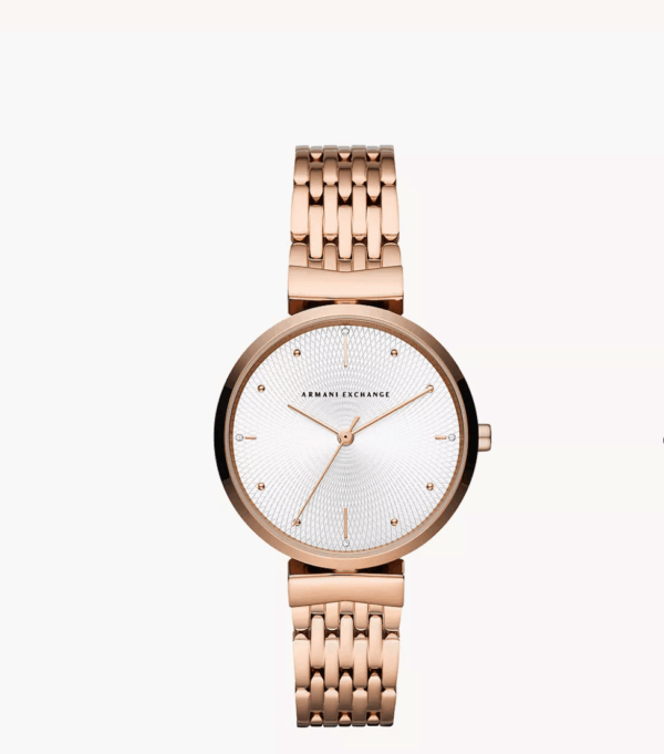 Armani Exchange Three-Hand Rose Gold-Tone Steel Women Watch(AX5901)
