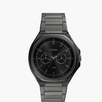 Fossil Evanston Multifunction Gunmetal Stainless Steel Men Watch (BQ2609)
