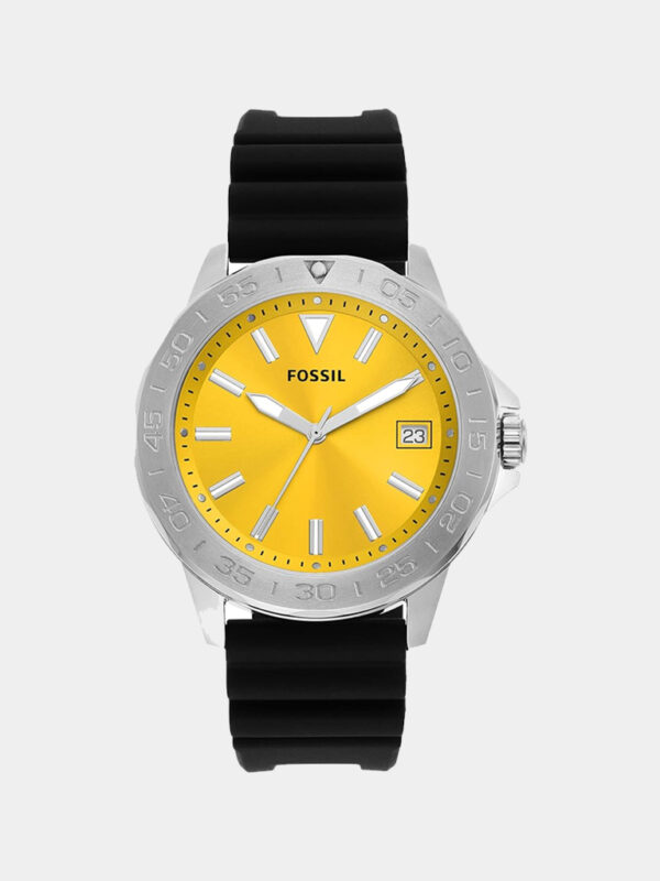 Fossil Bannon Three-Hand Date Black Silicone Men Watch (BQ2781)