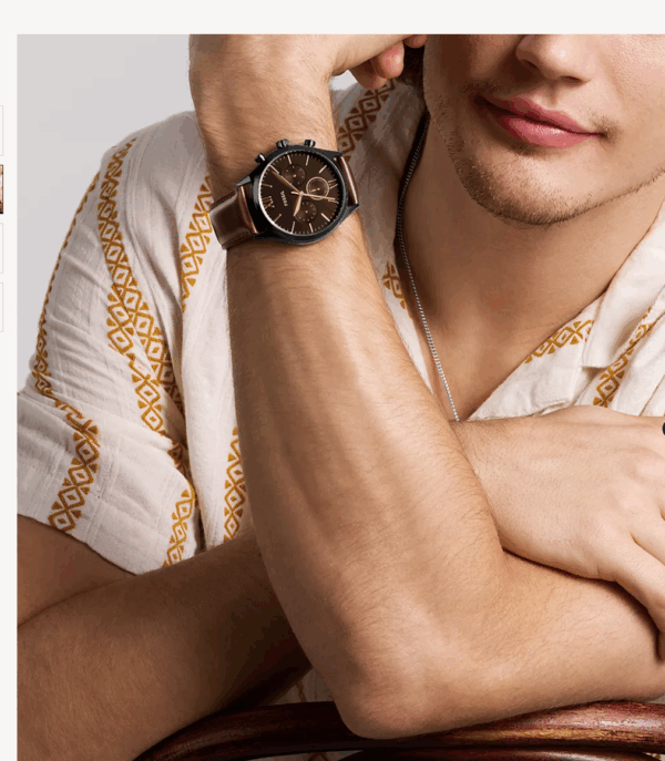 Fossil Fenmore Multifunction Brown Leather Men Watch (BQM2453) - Image 3