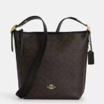 Coach Val Duffle Bag In Signature (Walnut Black)