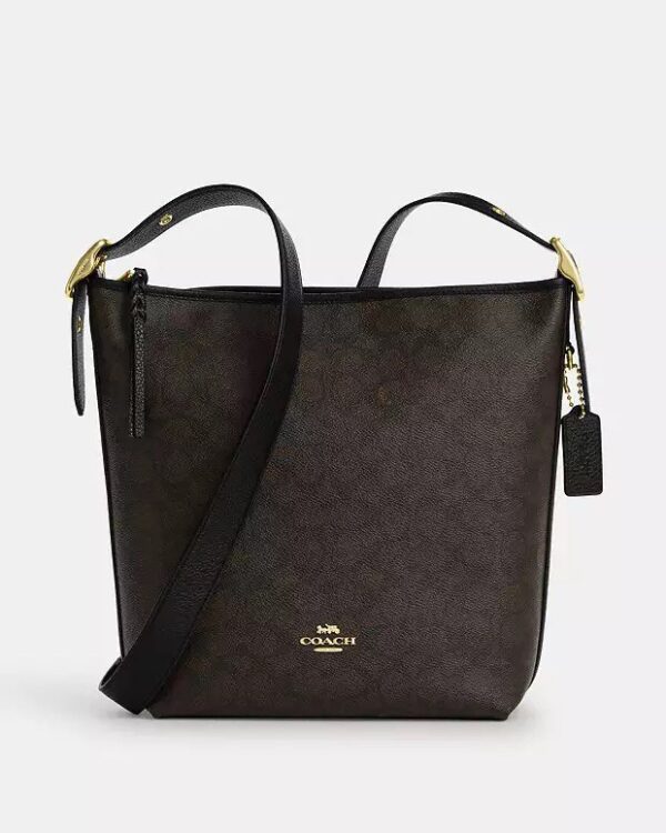 [Pre Order]-Coach Val Duffle Bag In Signature (Walnut Black)