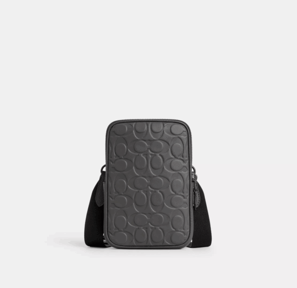 Coach Aden Crossbody Bag In Signature Leather (Charcoal)