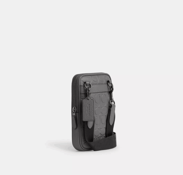 Coach Aden Crossbody Bag In Signature Leather (Charcoal) - Image 3